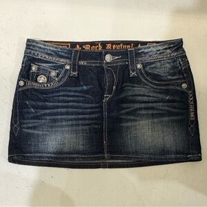 Rock Revival Dark Blue Mini Skirt